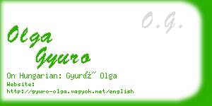 olga gyuro business card